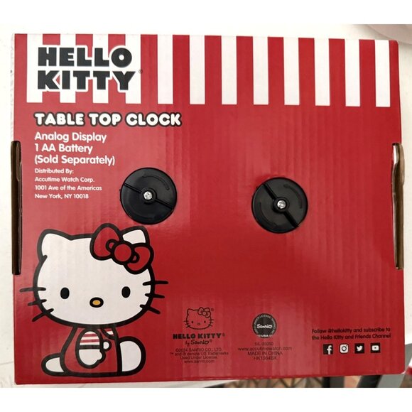 Hello Kitty Table Top Clock Analog Display - Picture 2 of 2